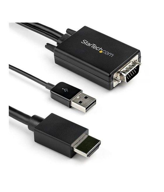 StarTech.com Cable de 2m Adaptador VGA a HDMI - Alimentado por USB - 1080p - Imagen 1