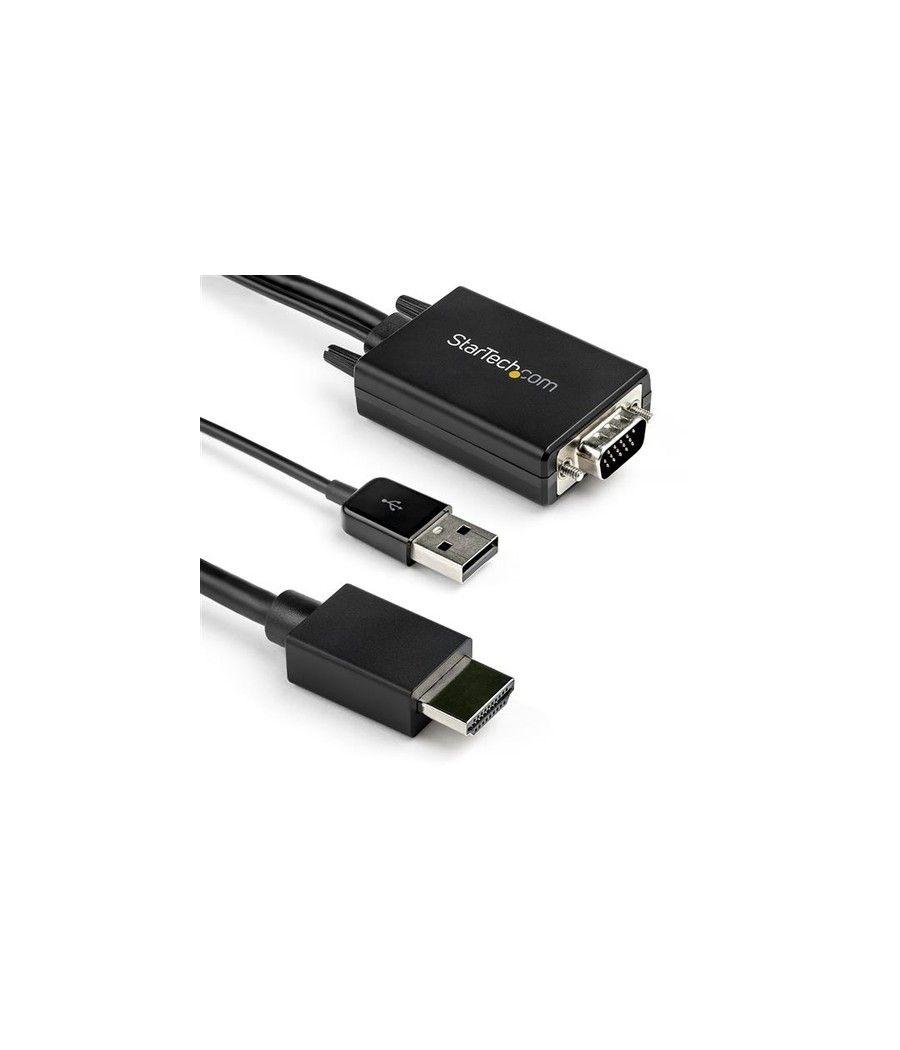 StarTech.com Cable de 2m Adaptador VGA a HDMI - Alimentado por USB - 1080p - Imagen 1