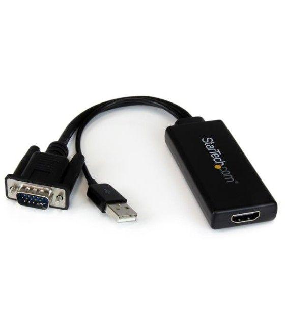 StarTech.com Adaptador VGA a HDMI con audio y alimentación USB – Conversor VGA a HDMI portátil – 1080 p - Imagen 2