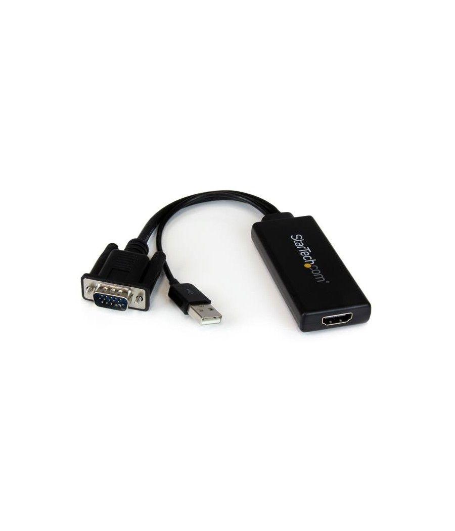 StarTech.com Adaptador VGA a HDMI con audio y alimentación USB – Conversor VGA a HDMI portátil – 1080 p - Imagen 2
