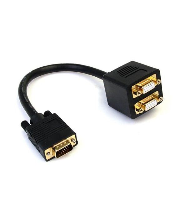 StarTech.com Cable de 30cm Duplicador Divisor de Vídeo VGA de 2 puertos Salidas Compacto - Bifurcador