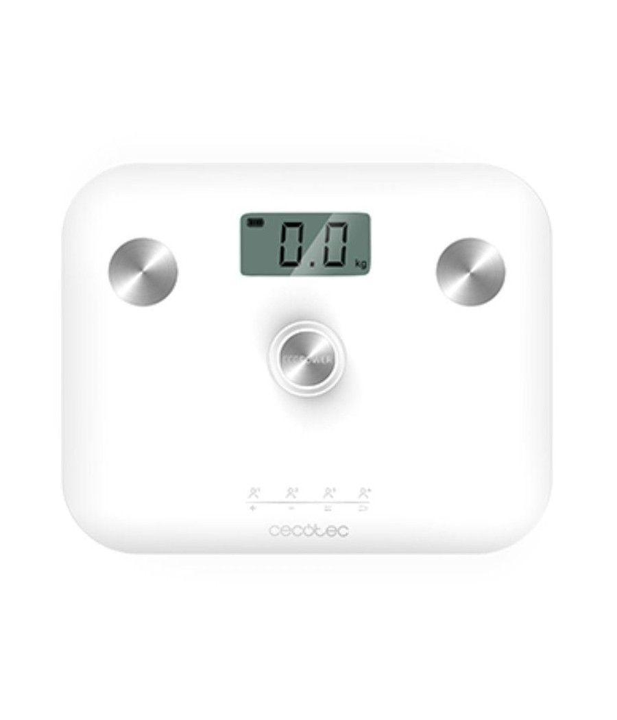 Báscula de baño cecotec surface precision ecopower 10100 full healthy/ análisis corporal/ hasta 180kg/ blanca