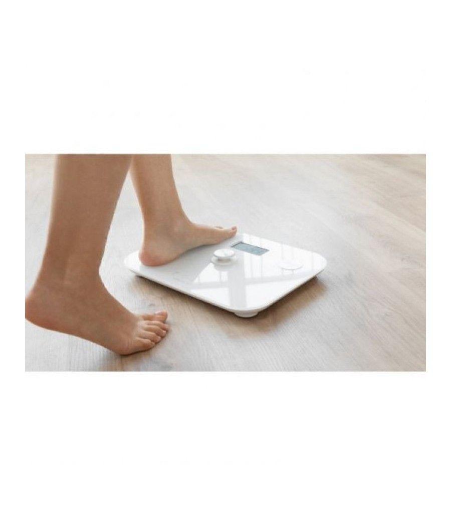 Báscula de baño cecotec surface precision ecopower 10100 full healthy/ análisis corporal/ hasta 180kg/ blanca