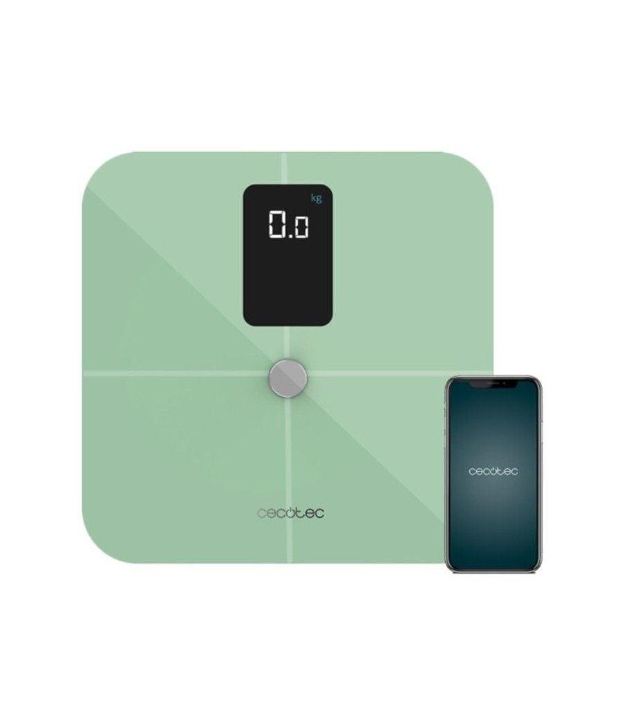 Báscula de baño cecotec surface precision 10400 smart healthy vision/ análisis corporal/ hasta 180kg/ verde