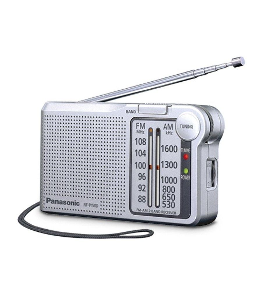 Radio portátil panasonic rf-p150d/ plata