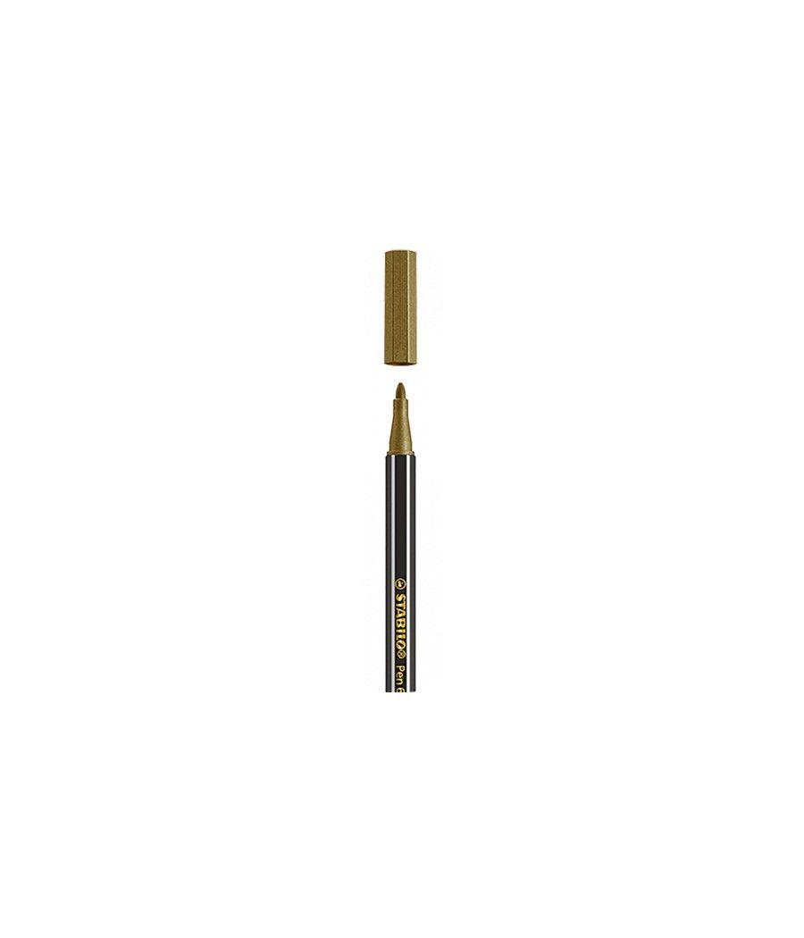 Rotulador acuarelable metal punta media 1,4mm. pen 68 oro stabilo 68/810 pack 10 unidades