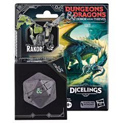 Figura hasbro dicelings dungeons & dragons : honor among thieves - black dragon