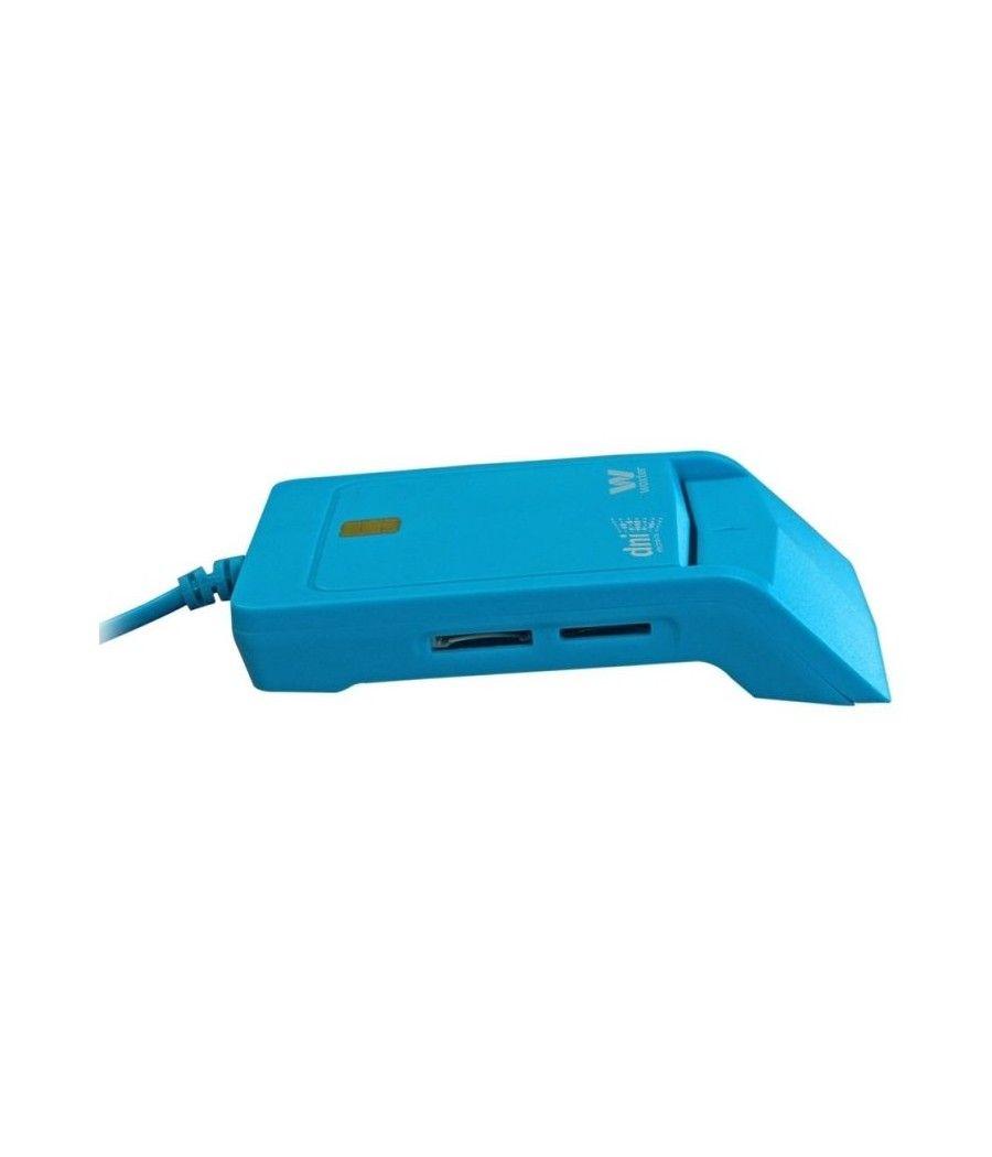 Lector de dni y tarjetas woxter combo pe26-146/ azul/ usb 2.0