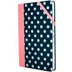 Milan libreta paperbook mediana 208 pag cierre con goma 21x14,6x1,6 cm dots