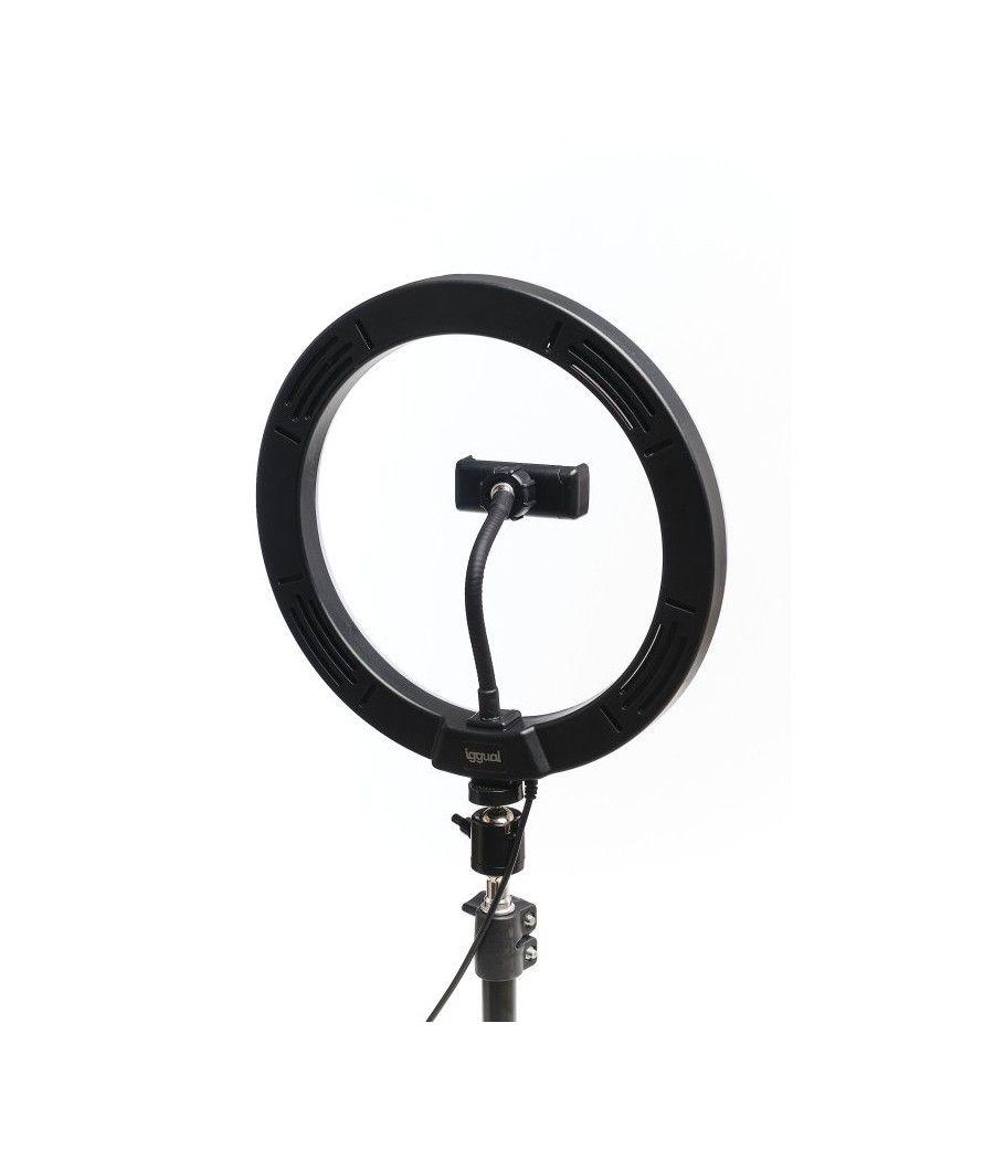 Iggual kit anillo luz led 10" + trípode 200 cm