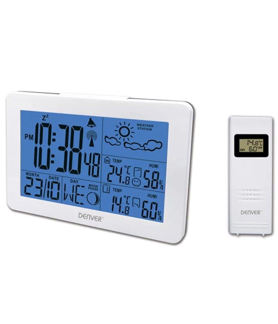 Estacion meteorologica denver ws - 530white con radio despertador blanco