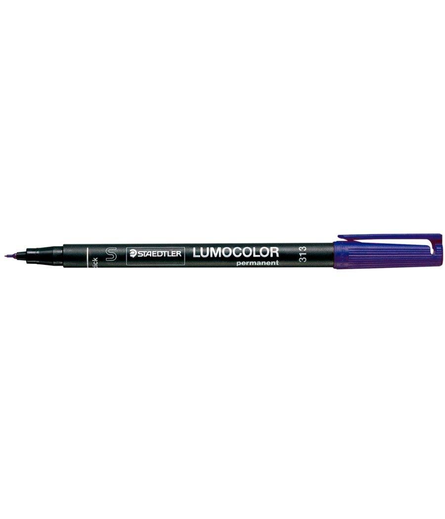 Rotulador staedtler lumocolor retroproyeccion punta de fibrapermanente 313-3 azul punta super fina redonda 0.4 mm pack 10 unidad