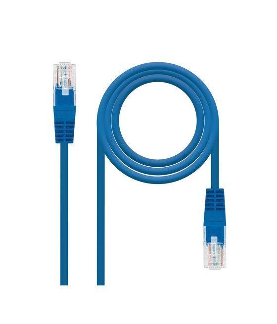 Nanocable CABLE RED LATIGUILLO RJ45 CAT.6 UTP AWG24, AZUL, 0.5 M - Imagen 1