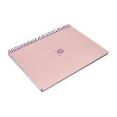 Cuaderno espiral liderpapel a4 micro antartik tapa forrada80h 90 gr rayado puntos 1 banda 4 taladros rosa