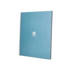 Cuaderno espiral liderpapel a4 micro antartik tapa forrada80h 90 gr rayado puntos 1 banda 4 taladros celeste