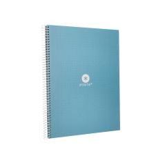 Cuaderno espiral liderpapel a4 micro antartik tapa forrada80h 90 gr rayado puntos 1 banda 4 taladros celeste