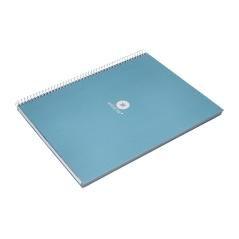 Cuaderno espiral liderpapel a4 micro antartik tapa forrada80h 90 gr rayado puntos 1 banda 4 taladros celeste