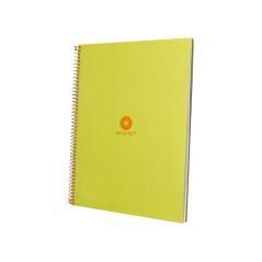 Cuaderno espiral liderpapel a4 micro antartik tapa forrada80h 90 gr rayado puntos 1 banda 4 taladros amarillo