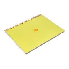 Cuaderno espiral liderpapel a4 micro antartik tapa forrada80h 90 gr rayado puntos 1 banda 4 taladros amarillo