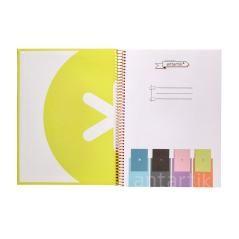 Cuaderno espiral liderpapel a4 micro antartik tapa forrada80h 90 gr rayado puntos 1 banda 4 taladros amarillo