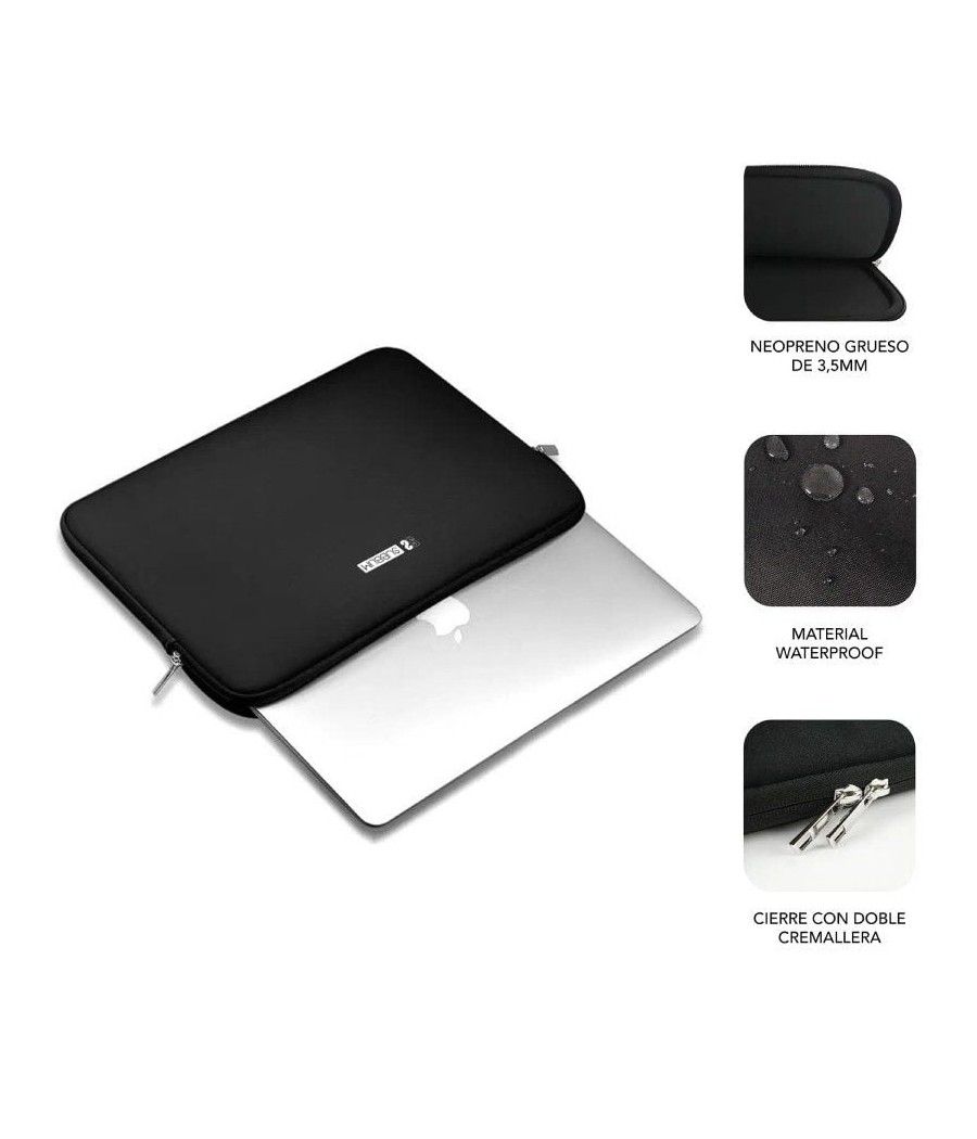 Funda subblim business laptop sleeve neoprene para portátiles hasta 11.6'/ negra