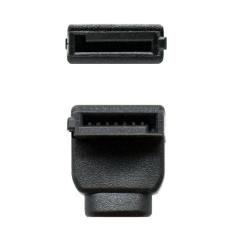 Cable sata nanocable 10.18.0202-oem/ sata hembra - sata hembra/ 0.5m/ rojo