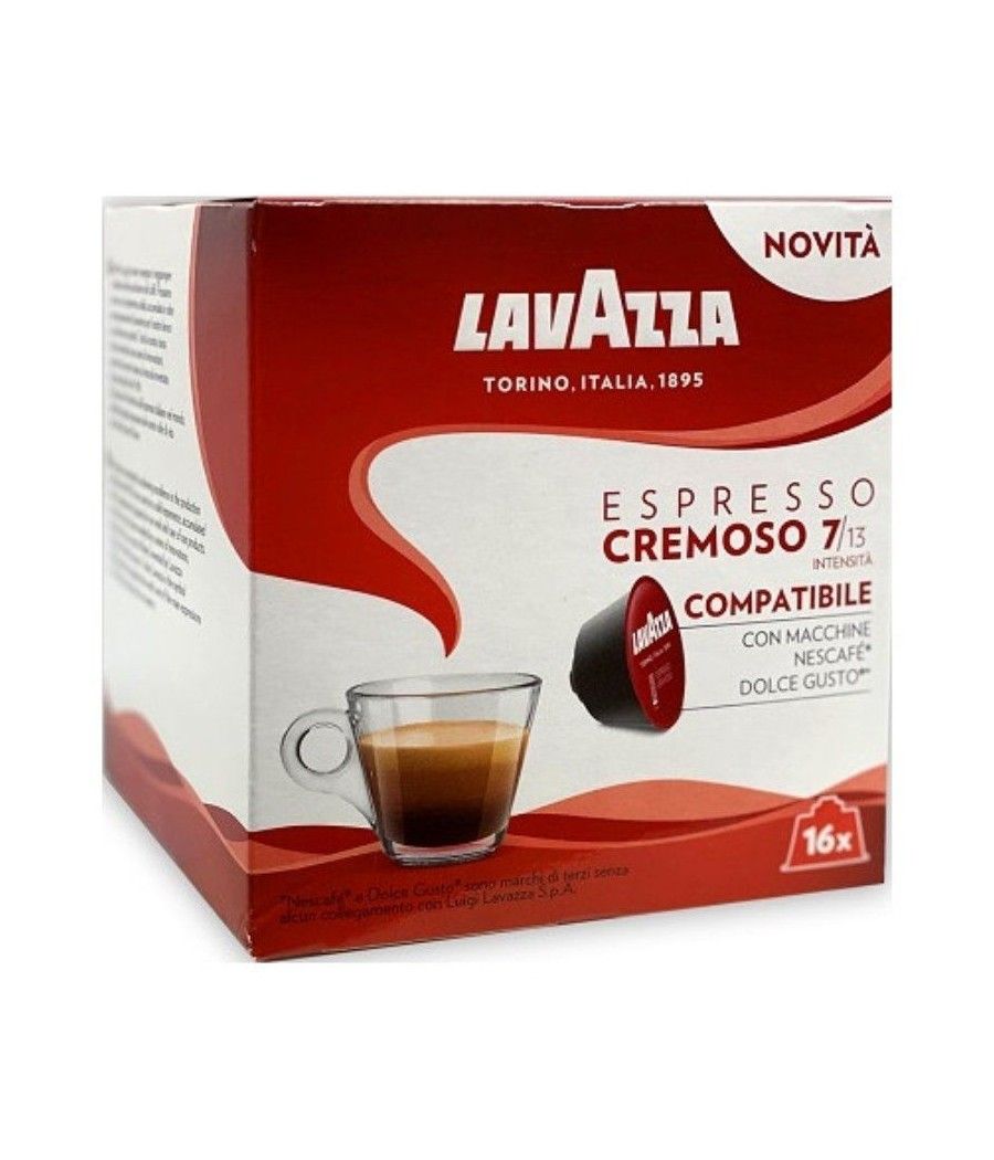 Cápsula lavazza espresso cremoso para cafeteras dolce gusto/ caja de 16