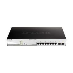 Switch semigestionable d-link dgs-1210-10mp/e 8p giga con poe (130w) + 2p giga combo rack