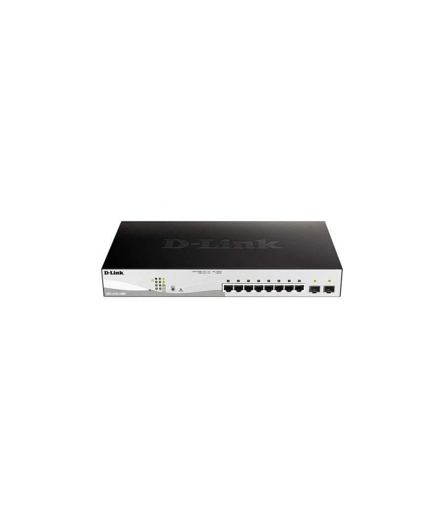 Switch semigestionable d-link dgs-1210-10mp/e 8p giga con poe (130w) + 2p giga combo rack