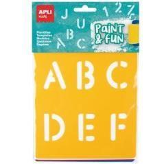 Apli plantillas de formas letras y números paint & fun pp flexible bolsa de 6 surtidos