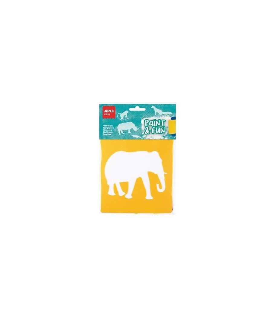 Apli plantillas de formas animales de la selva paint & fun pp flexible bolsa de 6 surtidos