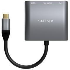 Adaptador usb tipo-c aisens a109-0669/ usb tipo-c macho/ hdmi hembra - usb hembra - usb tipo-c hembra