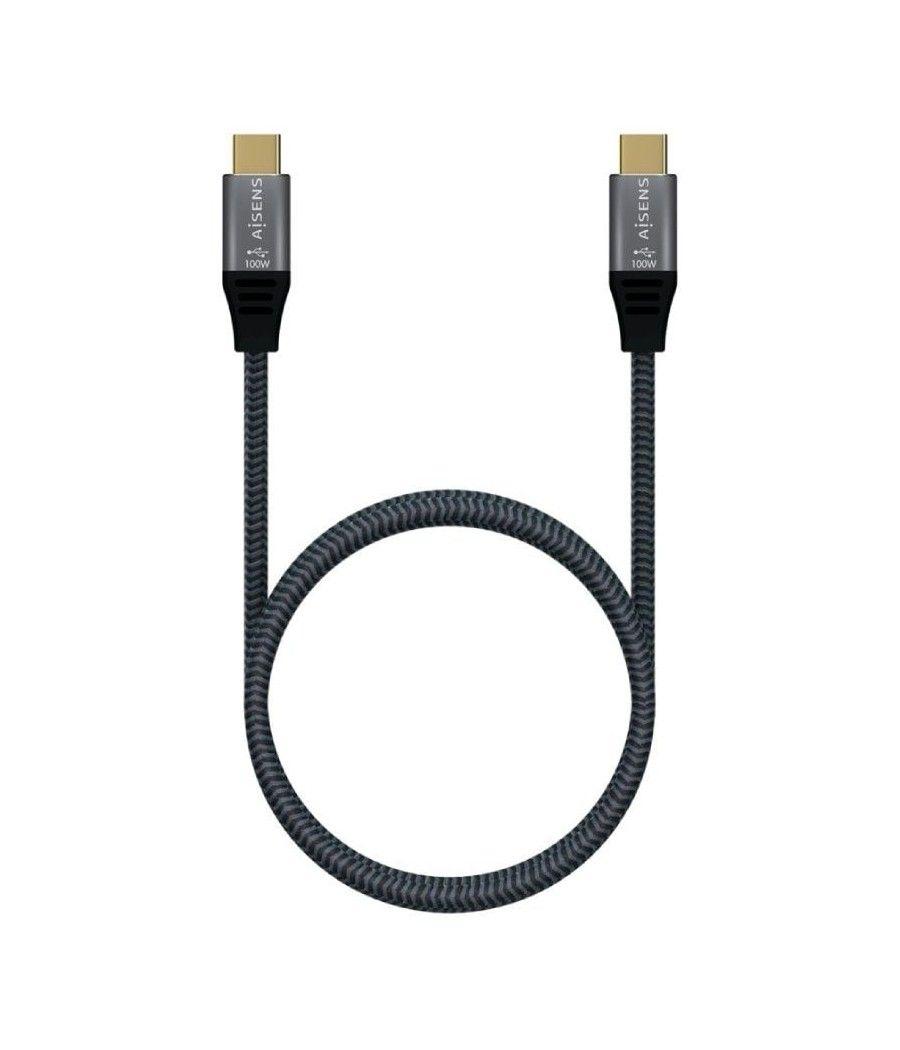 Cable usb 3.1 tipo-c aisens a107-0670 20gbps 100w/ usb tipo-c macho - usb tipo-c macho/ 0.6m/ gris