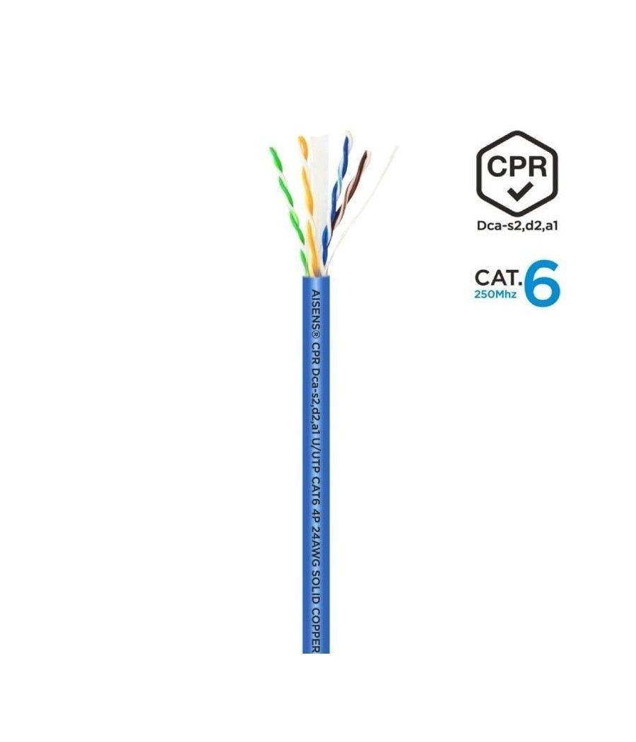 Bobina de cable rj45 utp awg24 lszh cpr dca aisens a135-0662 cat.6/ 100m/ azul