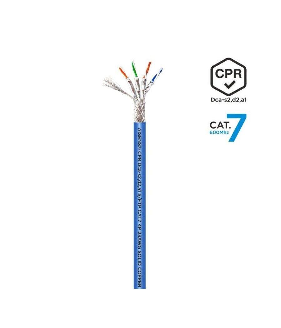 Bobina de cable rj45 sftp awg23 lszh cpr dca aisens a146-0664 cat.7/ 100m/ azul
