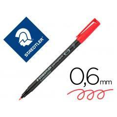 Rotulador staedtler lumocolor retroproyeccion punta de fibrapermanente 318-2 rojo punta fina redonda 0.6 mm pack 10 unidades