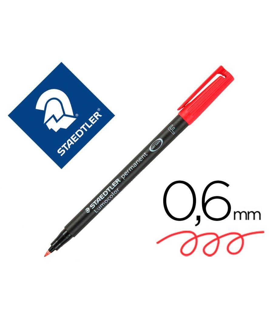 Rotulador staedtler lumocolor retroproyeccion punta de fibrapermanente 318-2 rojo punta fina redonda 0.6 mm pack 10 unidades