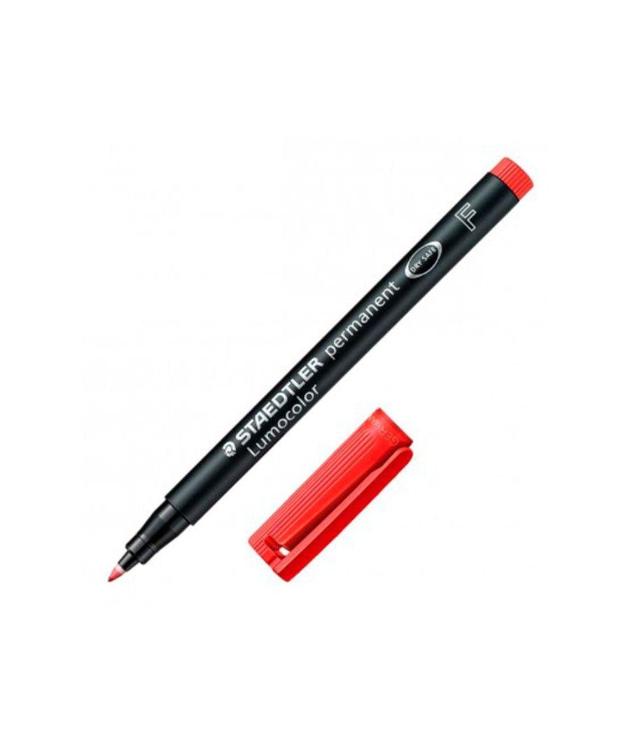 Rotulador staedtler lumocolor retroproyeccion punta de fibrapermanente 318-2 rojo punta fina redonda 0.6 mm pack 10 unidades