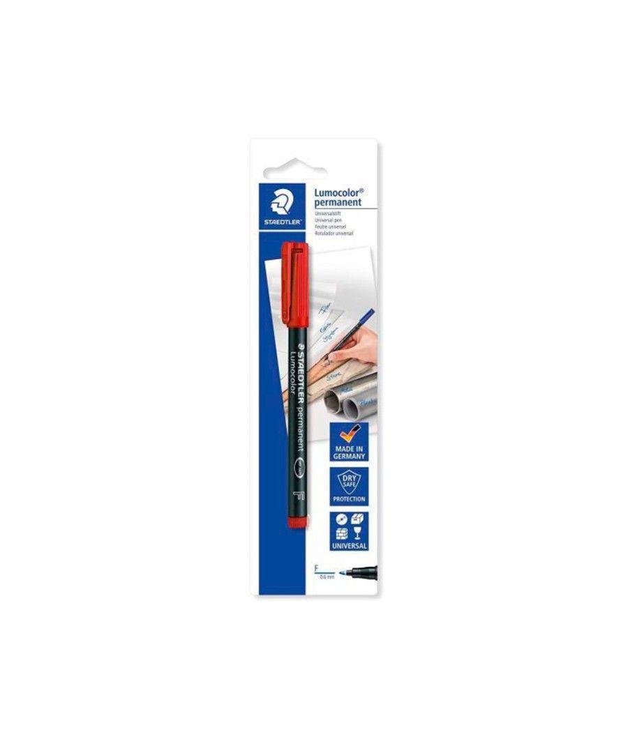 Rotulador staedtler lumocolor retroproyeccion punta de fibrapermanente 318-2 rojo punta fina redonda 0.6 mm pack 10 unidades