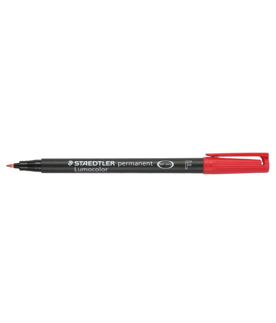 Rotulador staedtler lumocolor retroproyeccion punta de fibrapermanente 318-2 rojo punta fina redonda 0.6 mm pack 10 unidades