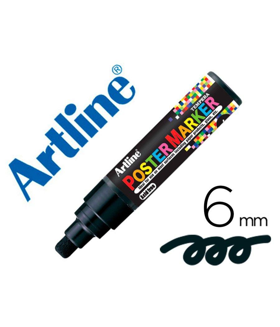 Rotulador artline poster marker epp-6-neg punta redonda 6 mm color negro