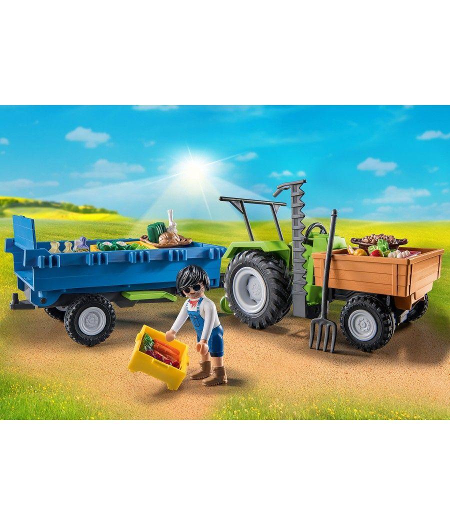 Playmobil tractor con remolque