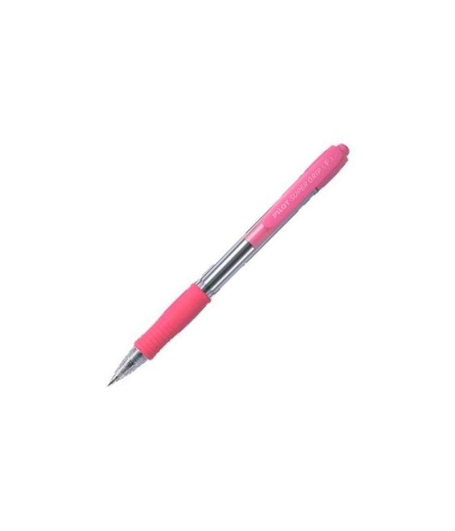 Pilot boligrafo supergrip rosa pack 12 unidades