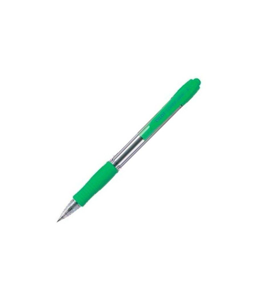 Pilot boligrafo supergrip verde claro pack 12 unidades