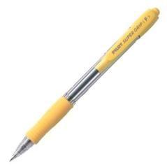 Pilot boligrafo supergrip amarillo pack 12 unidades