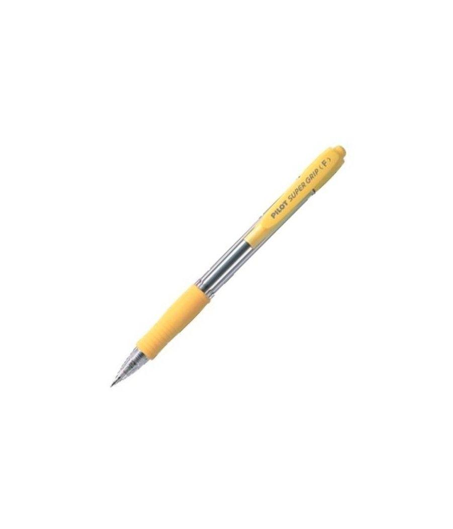 Pilot boligrafo supergrip amarillo pack 12 unidades