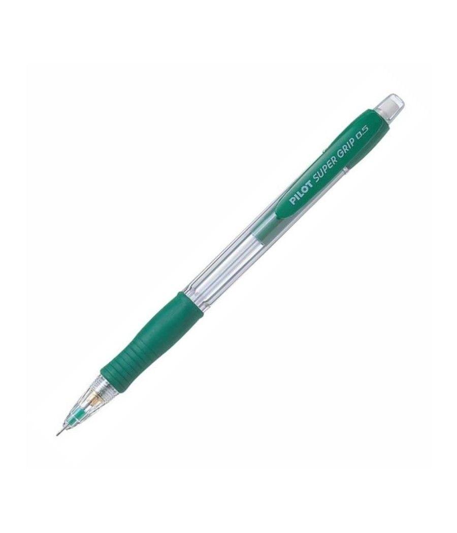 Pilot portaminas h-185 supergrip 0,5mm con goma verde pack 12 unidades