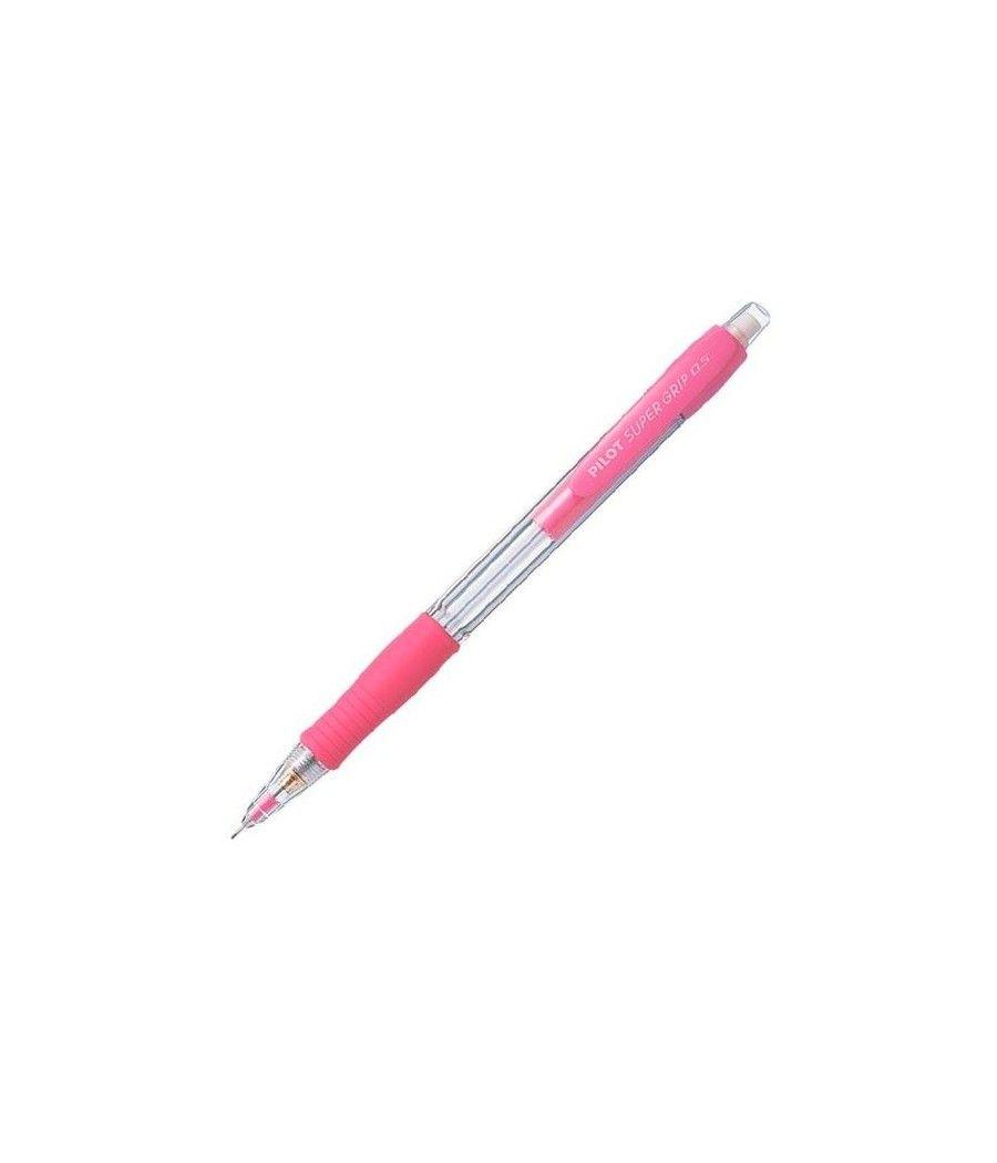 Pilot portaminas h-185 supergrip 0,5mm con goma rosa pack 12 unidades