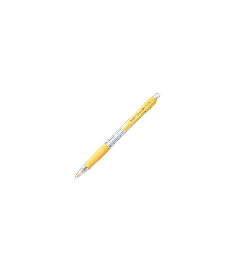 Pilot portaminas h-185 supergrip 0,5mm con goma amarillo pack 12 unidades