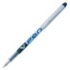 Pilot pluma desechable vpen cuerpo blanco azul pack 12 unidades